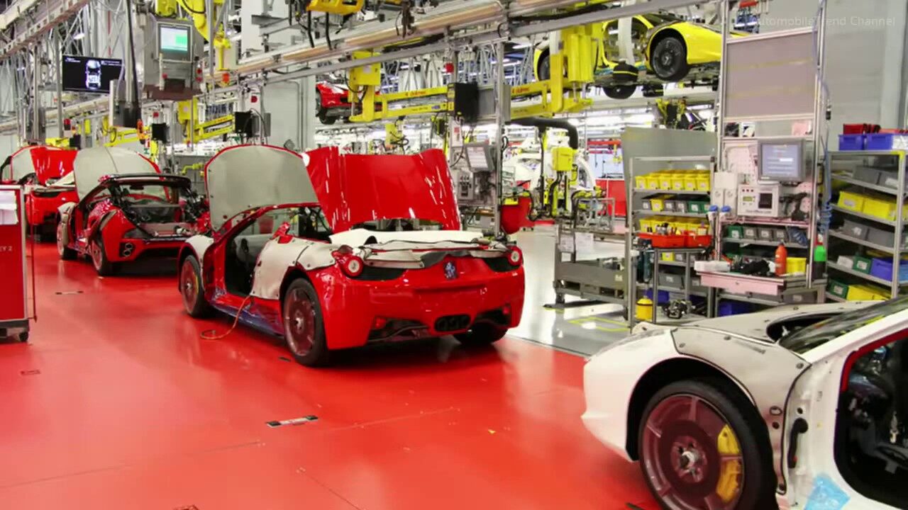 Ferrari Factory - Supercarros de linha de montagem (Processo de produção)