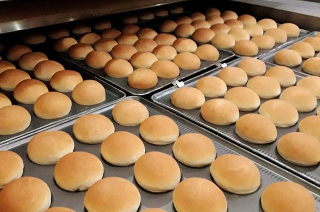 linha de produção de pão de bolso