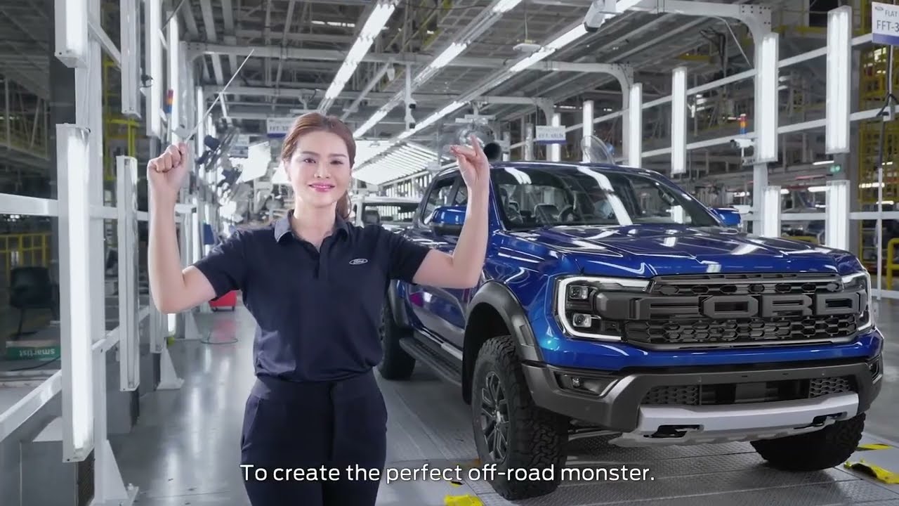 Nova linha de produção Ford Ranger Raptor (2023) na Tailândia